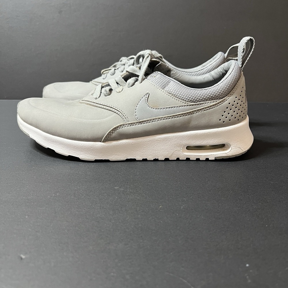 Nike Air Max Thea Premium Running Stealth Pure Platinum Gray White Women's Sz 8
